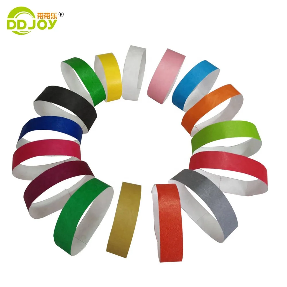 Полный лист 3/4 дюймовых браслетов из обычной бумаги Tyvek наручный браслет в наличии