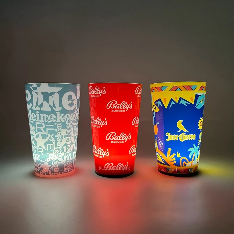 New arrival 14oz/16oz Led flashing cups customized led for cup glowing drinking cup
