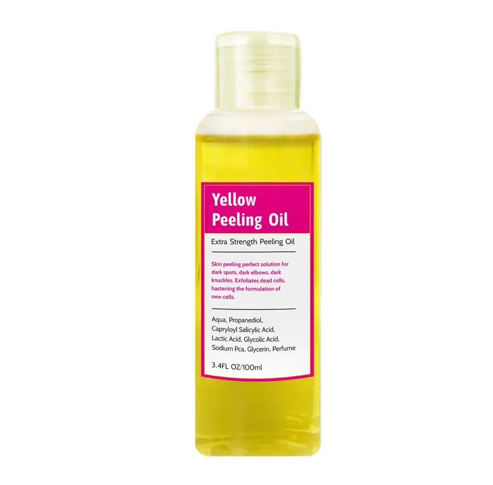Most Effective Solution For Elbows Knees Hand Exfoliating Bleaching Whitening Dark Skin Super Strength Yellow Peeling Oil