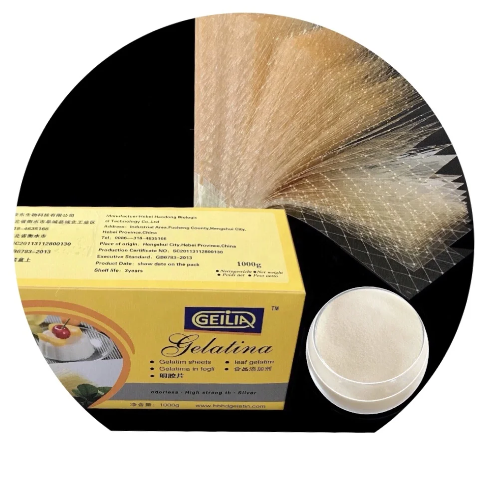 Gold grade gelatin food grade gelatin leaf manufacturer gelatin sheets