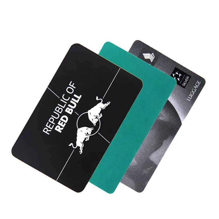 Custom design RFID composite chip PVC plastic business card with dual chips