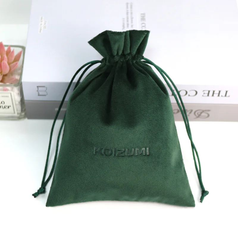 Custom Velvet Jewelry Drawstring Pouch Bags With Logo, Custom Jewelry Velvet Gift Package Bags For Cosmetic