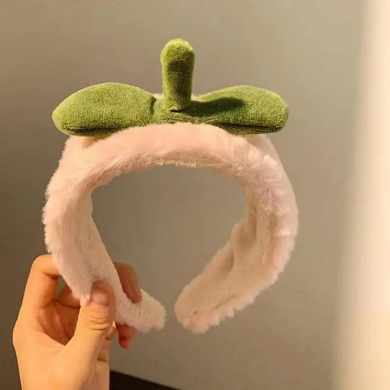 juicy peach pink head band & wrist band 3pcs for washing face beauty supplies wholesale customized logo embroidery