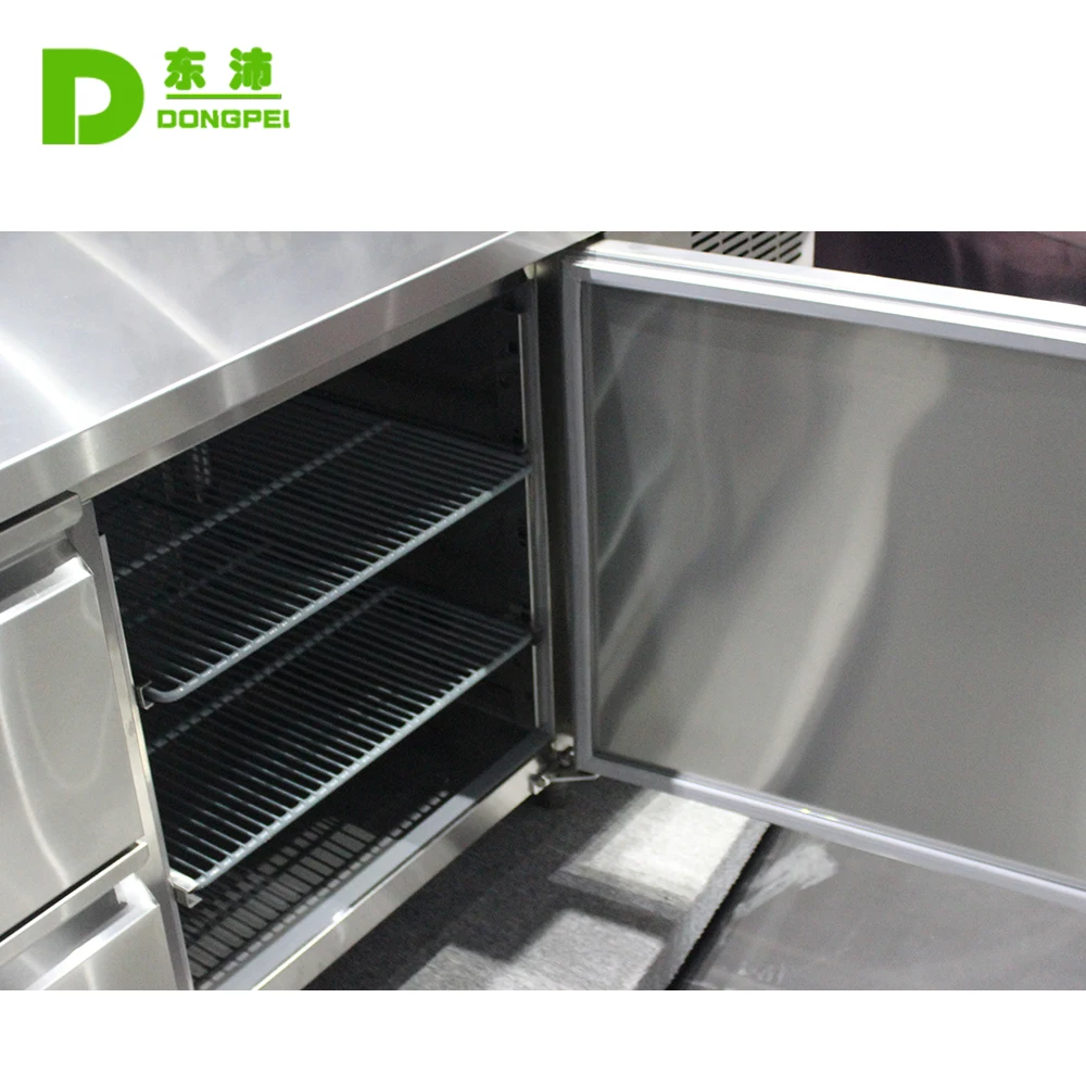 Refrigerator Work Bench Refrigerated Table Equipment 2 Door Refrigeration Work Table For Commercial