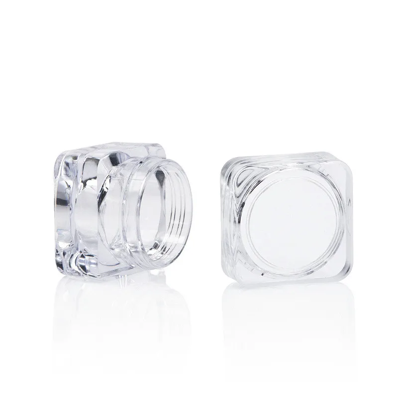 5g Clear Mini AS Cream Box  Plastic Skin Care Cosmetic Container Face Cream Packaging Jar Sample Tester Jar
