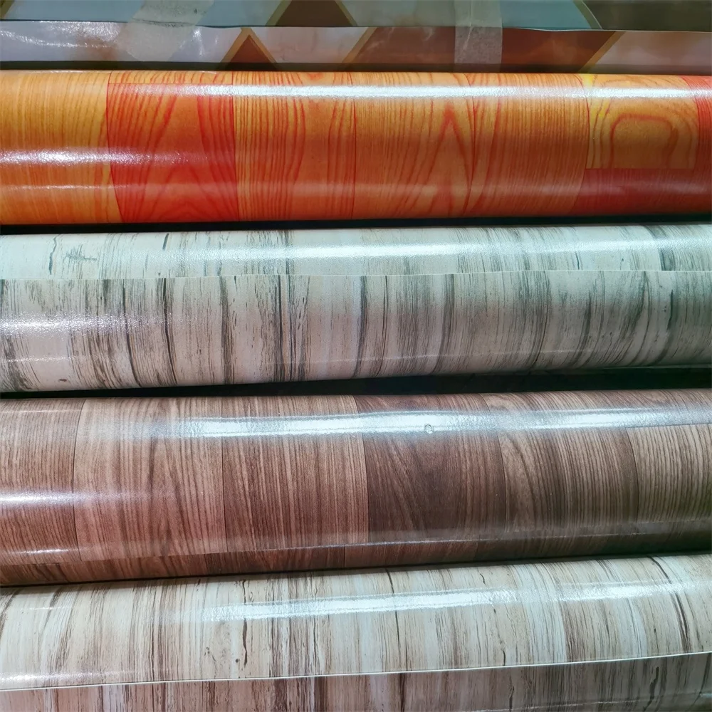 0.5mmX1.83mX30m Wood Stone Puzzle Design Waterproof Non Slip PVC Linoleum Flooring Roll For Vinyl Floor Covering