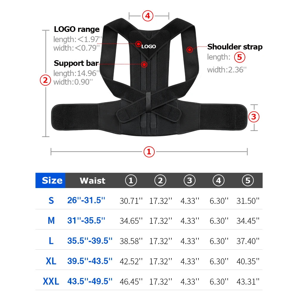 2023 Hot Selling Back Belt Steel Sheet Back Brace Posture Corrector Back Support