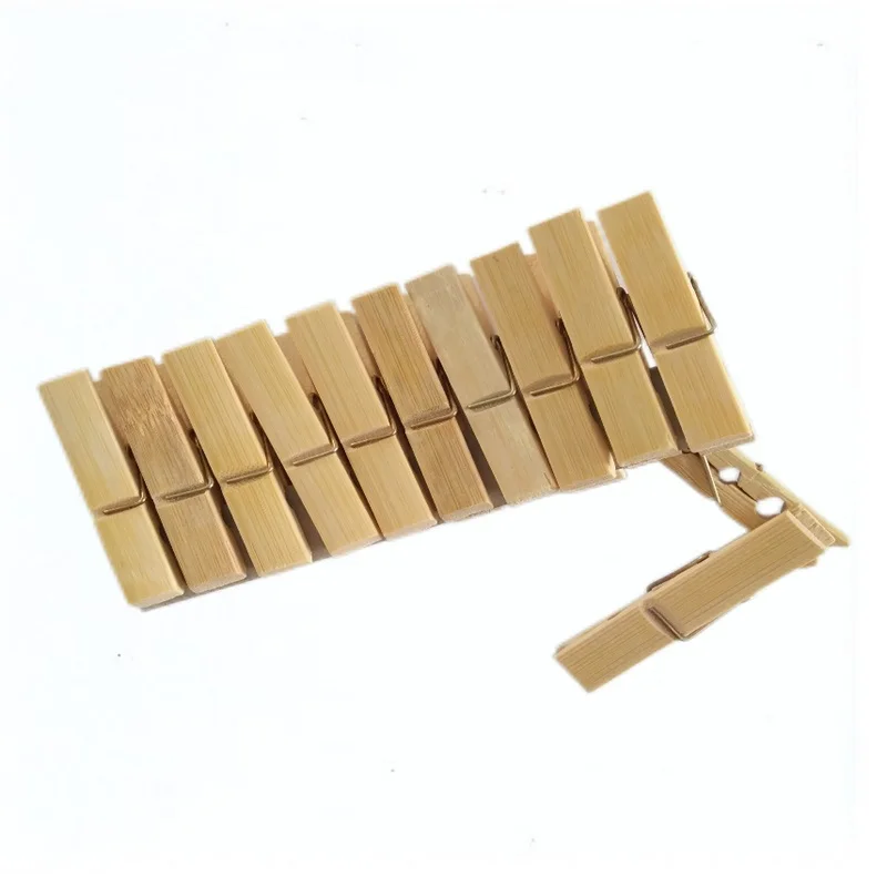 6.2cm Powerful Bamboo Clip With Spring Decorative Clip