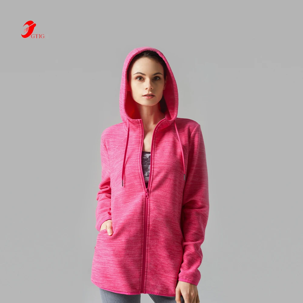 Супер-теплые флисовые женские куртки с длинными рукавами и капюшоном на молнии