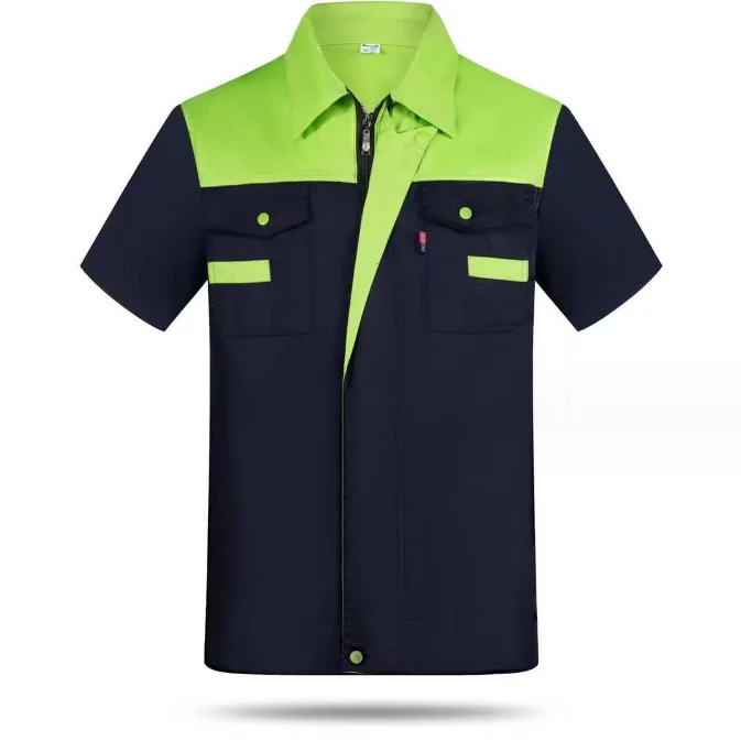 MengYIpin Custom Logo Work Shirt Lightweight Unisex Work Clothes Factory Plant Mechanic Repair Work Uniform