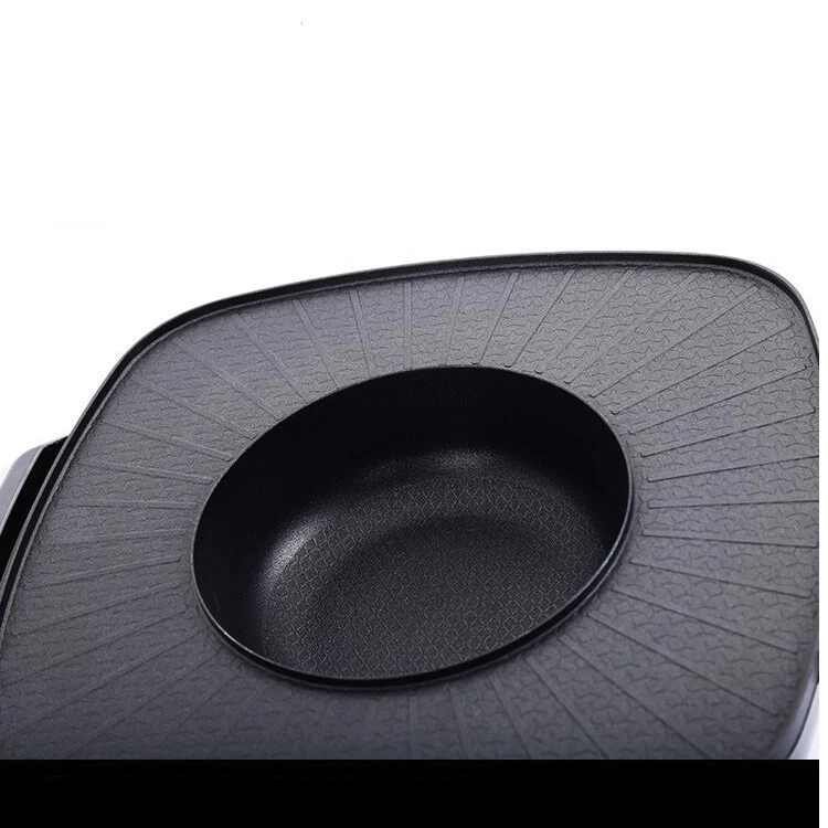 Amazon Best Seller korean bbq grill plate Health Indoor Multifunctional 2 in 1 Smokeless BBQ Electric Grill with Hot Pot