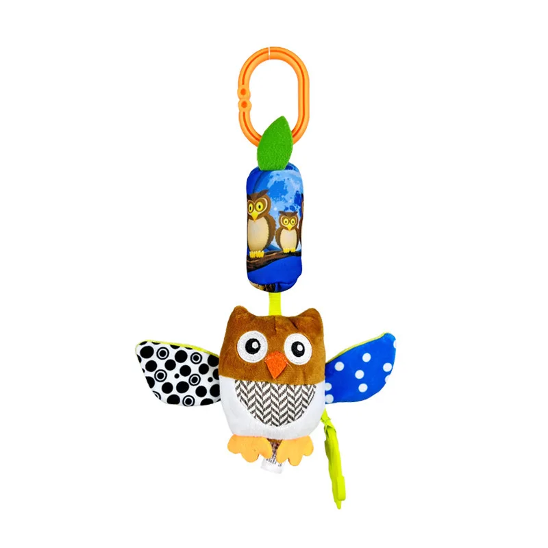 China manufacturer Customized Color Educational Toys Plush Fabric + PP Cotton baby hand rattle toy stick