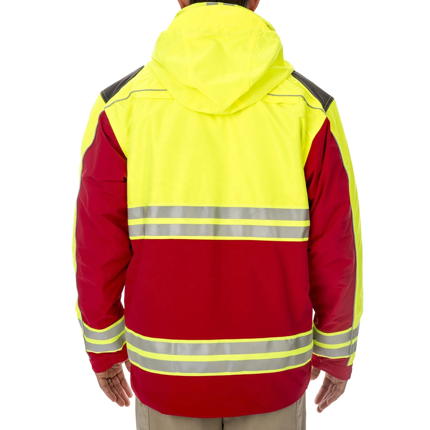 OEM Mens Hi-Viz Safety Jacket Hi Visibility Working Jacket Reflective Parka