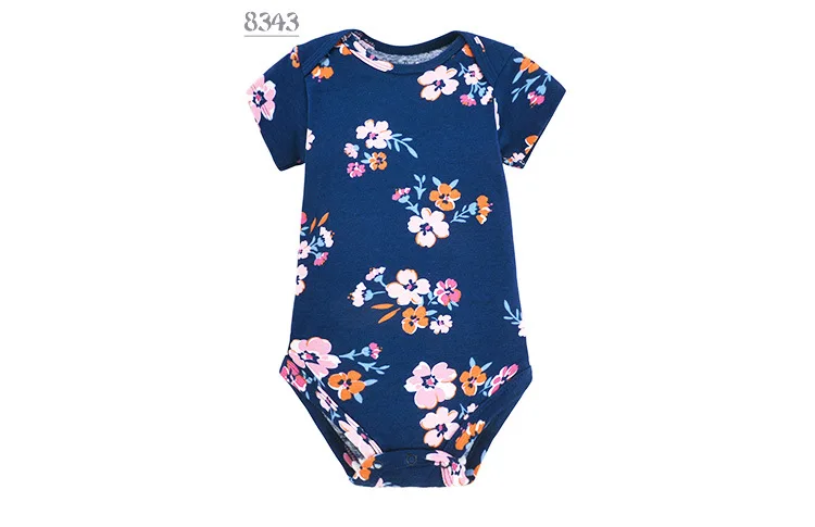 0-24 Months Pureborn Baby Boys Girls Short Sleeve Romper Baby Unisex Cotton Rompers