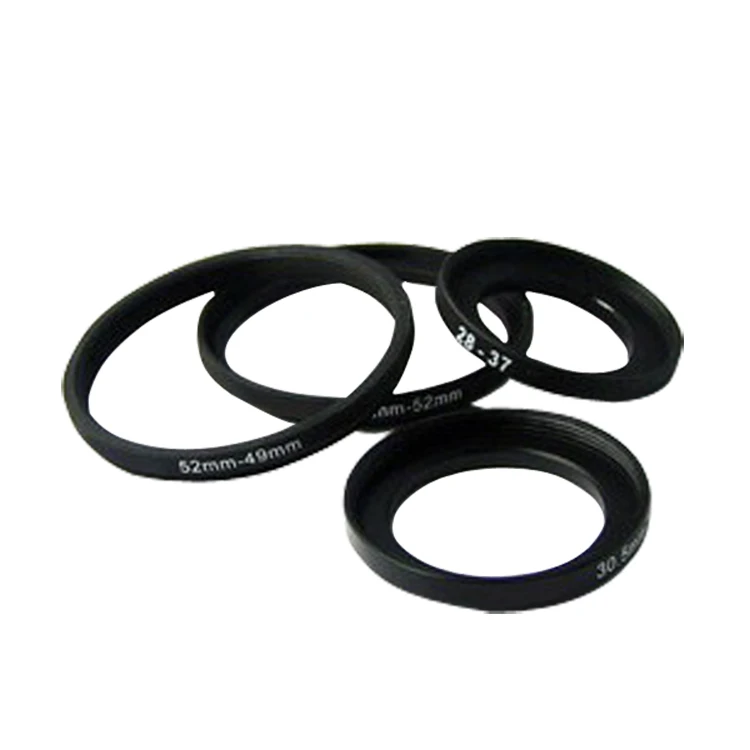 Universal Black Step-up Ring Common Camera Lens Adapter Filter Set