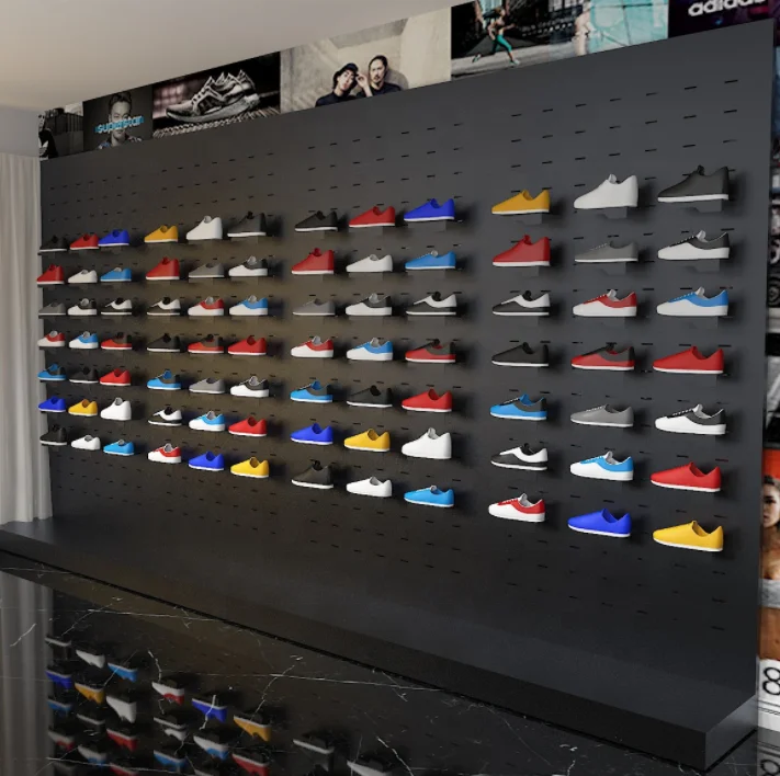 Wall Mount Shoes Display Rack shelves wall mounted sneaker display shoe store wall display