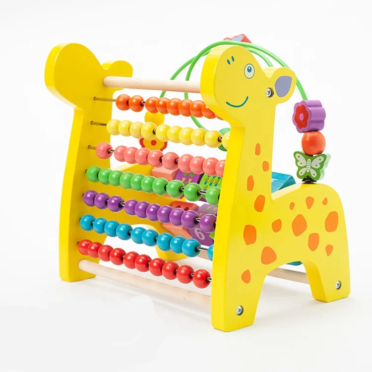 Multifunctional Rainbow Abacus Beads Toy Mathematical Ability Educational Wooden Hot Selling Developing Kids