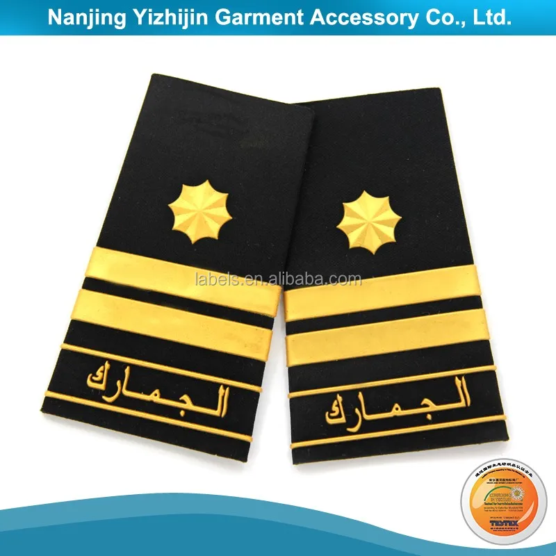 custom embroidery  Pilot epaulette aircraft engineers