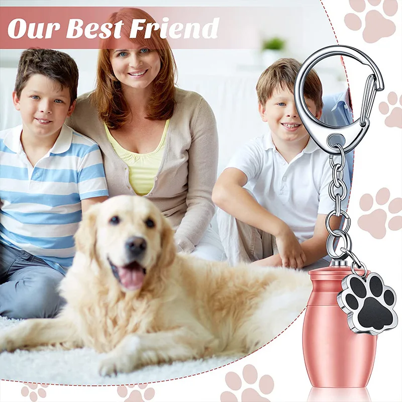 Hot Selling Pet Urns Keychain for Dog Cat Ashes Pet Ashes Keepsake Cremation Keychain