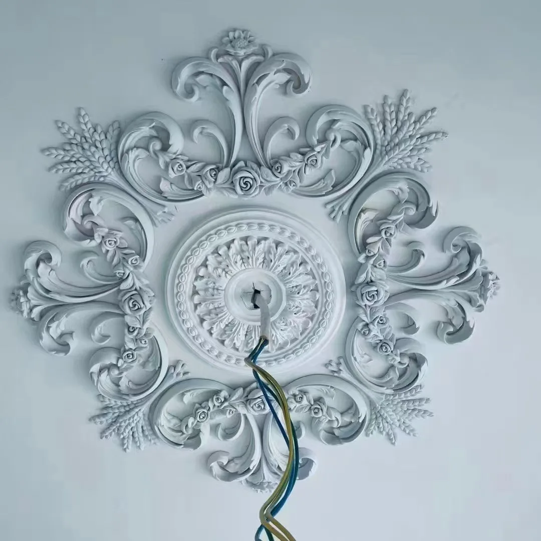 hot sell european style pop easy installation decorative ceiling polyurethane pu ceiling light round decorative ceiling moulding