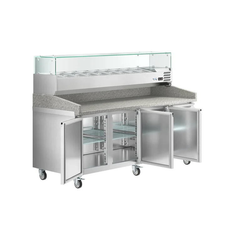 Professional Pizza Prep Table Refrigerator one-piece pizza counter For restaurant/bakery/hotel