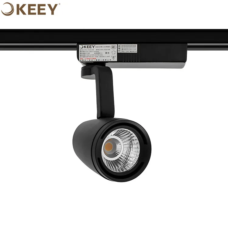 2020 keey hot sale 10w black 3-wire led track light special design omni-directional adjustable track led light DG314