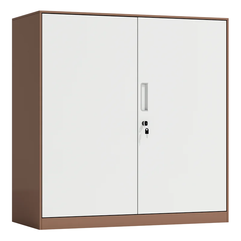 small storage cabinet half height 2 swing door metal file cabinet with adjustable shelf