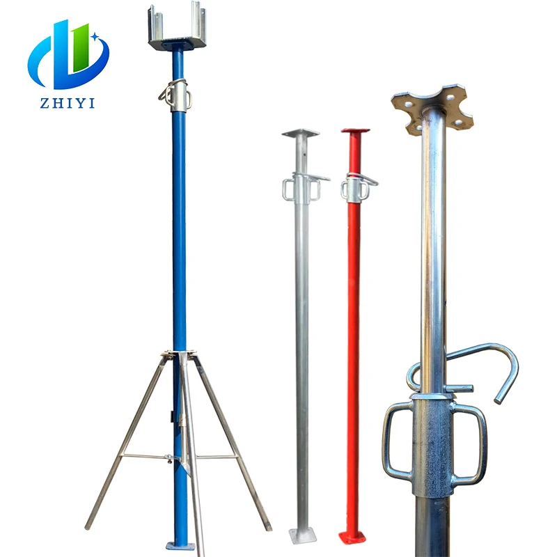 adjustable pole screw jack stands 5m steel prop price for construction concrete slab formwork wall flooring support props jack