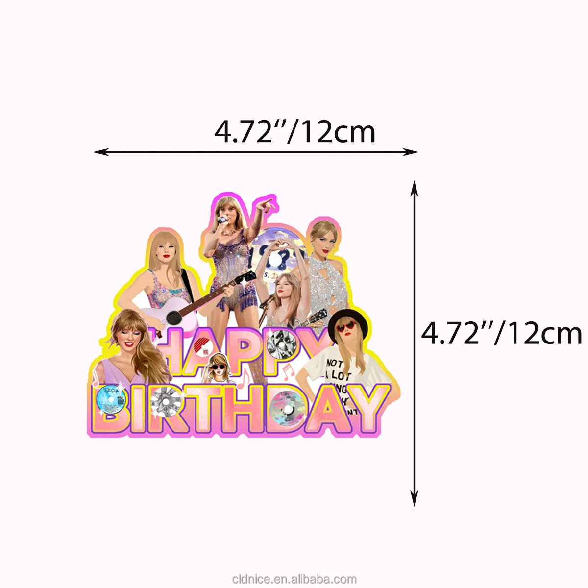 Nice Taylor-Swlft Birthday Party Decoration Balloon Banner Cake Topper Birthday Photoshop Backdrop Singer Party Supplies