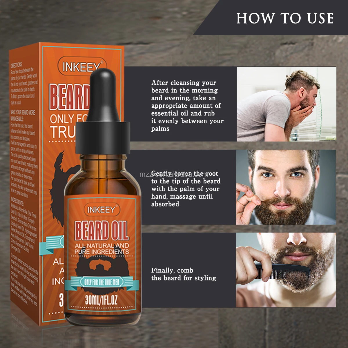 Scented Beard Oil Conditioner 100% Pure Natural Beard Oil for Groomed Beards Mustaches Moisturized Skin