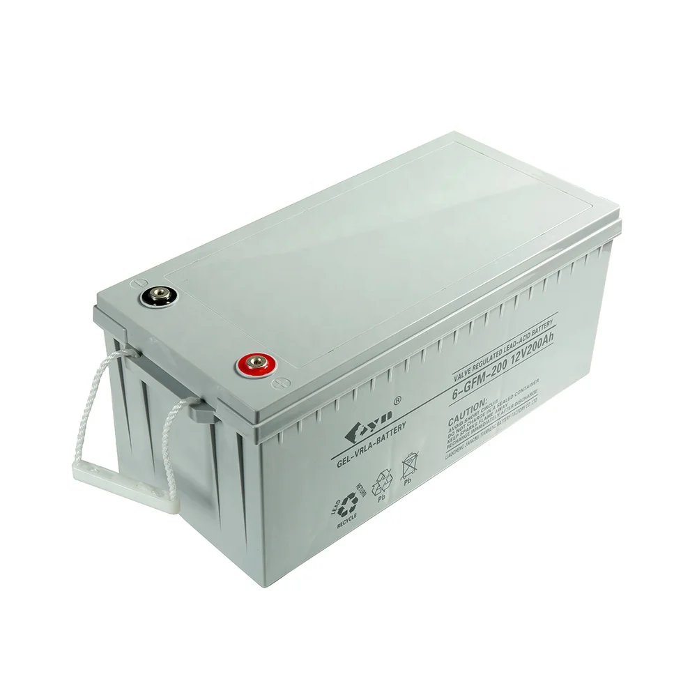 12V200AH сделано в Китае солнечная батарея глубокого цикла AGM гель Троян свинцово-кислотная