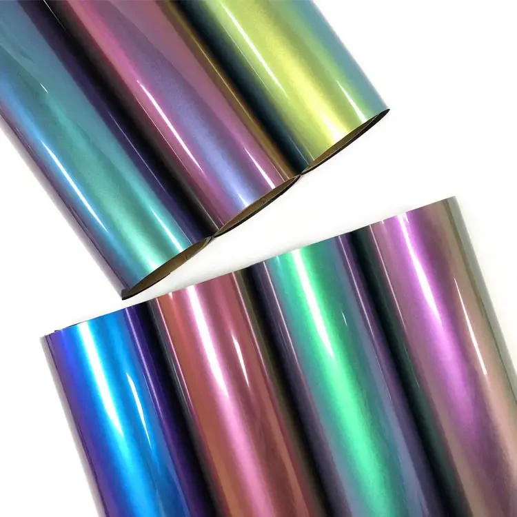 Heat Press HTV Vinyl Textile Chameleon Color Change Heat Transfer Vinyl For T-shirt Clothing