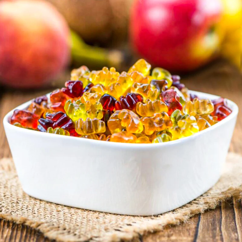 OEM gummy candy bears popping gummy sweets confectionery bulk