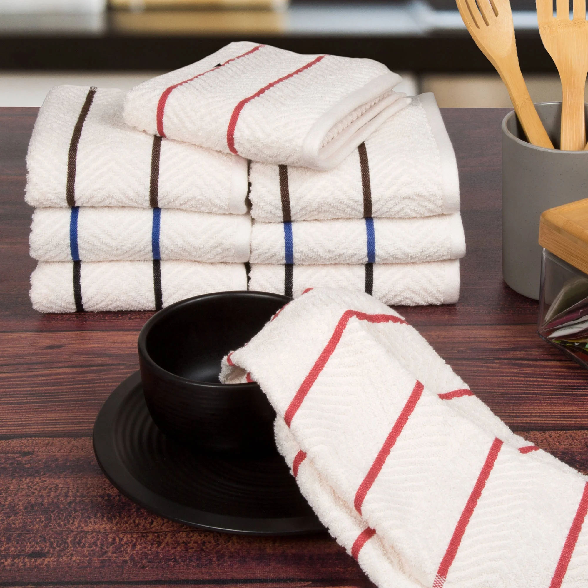 100% Cotton Absorbent Kitchen teaTowel Set, Dish Towels,Cleaning Towel