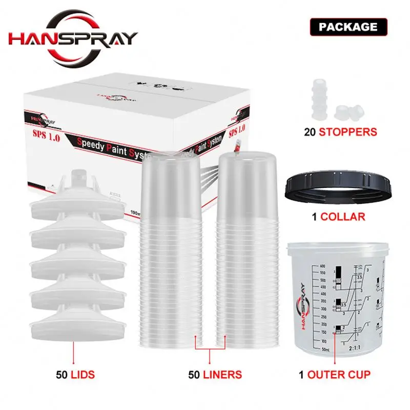 Китай новый автомобильный краскопульт краска Система 600 мл машина для смешивания красок oceanpower PPS чашки