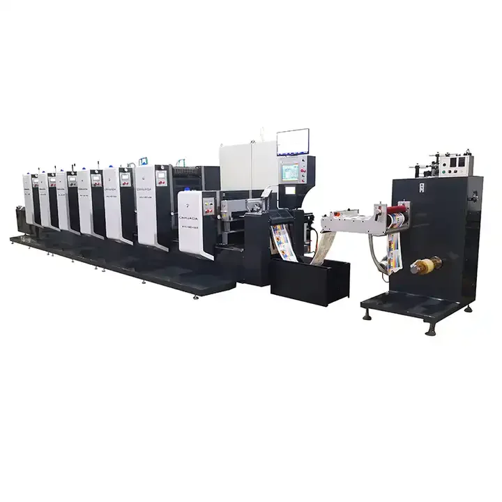 High Speed Alignment Full Automatic Rotary Label Printing Machine 4 Color Offset Printing Machine Flexo UV Varnish