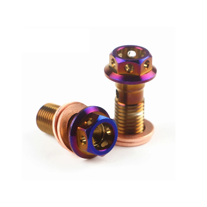 customized titanium bolt colorful rainbow Custom Slotted Head Hex Socket Torx Special Screw