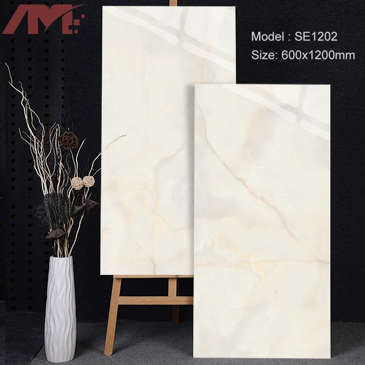 Artificial marble polished porcelain big tile floor sintered stone