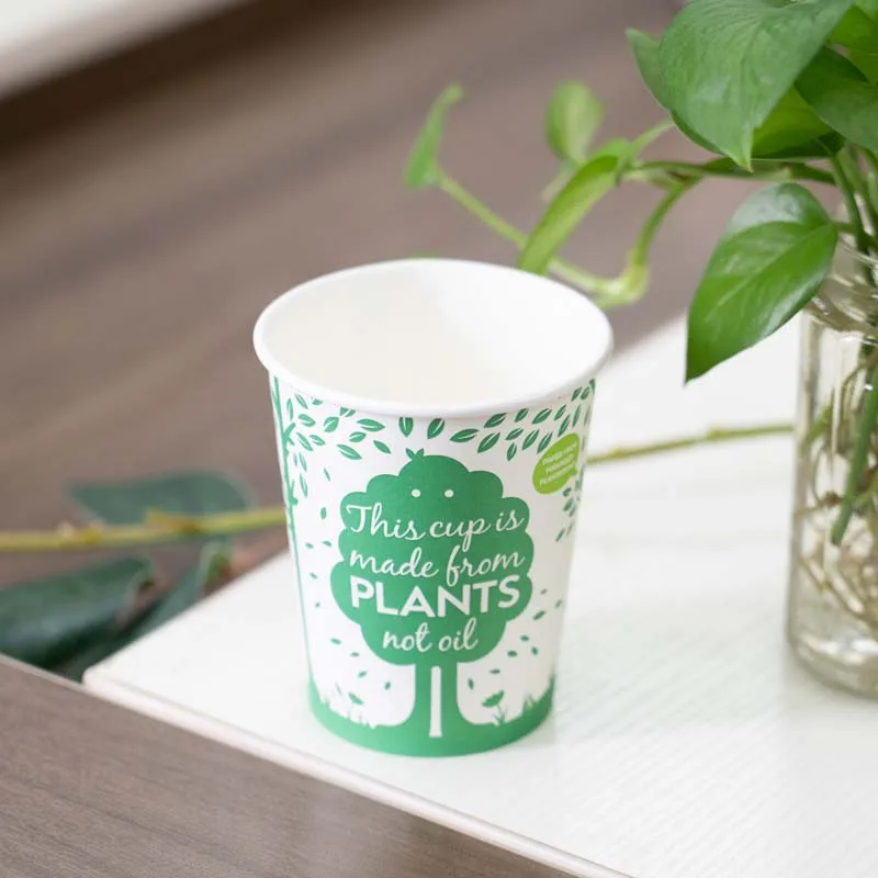  Compostable биоразлагаемый двойной бамбуковый с покрытием/белый PLA бумажный