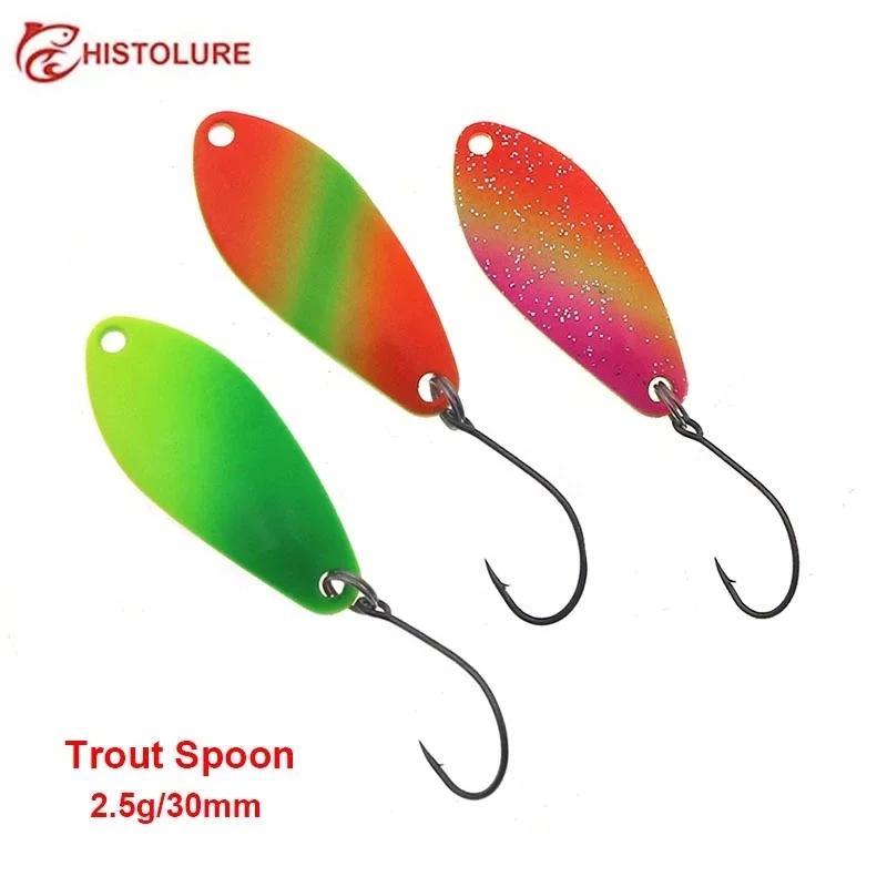 
HISTOLURE 30mm 2.5g Trout Lure Fishing Wobblers Spinner Bait hard bait metal Spoon Fishing Lure 