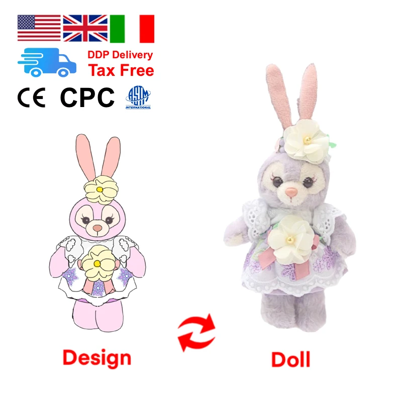 Factory Custom Make kawaii baby bear plushies mini plush keychain  Animal toy Custom Plush Keychain