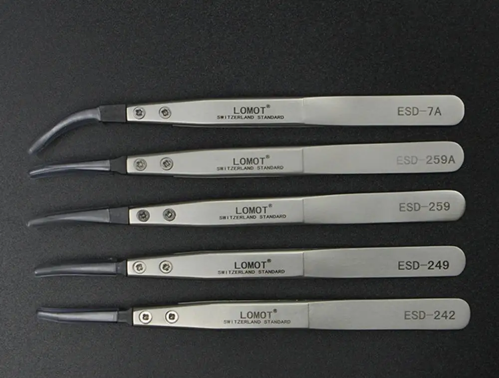 ESD-7A ESD Tweezer Antistatic Tweezers With Changeable Tips
