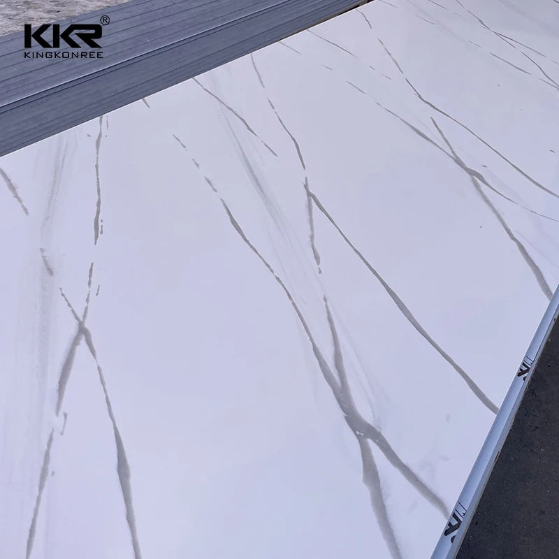 White Marble Bar Top Acrylic Solid Surface Stone