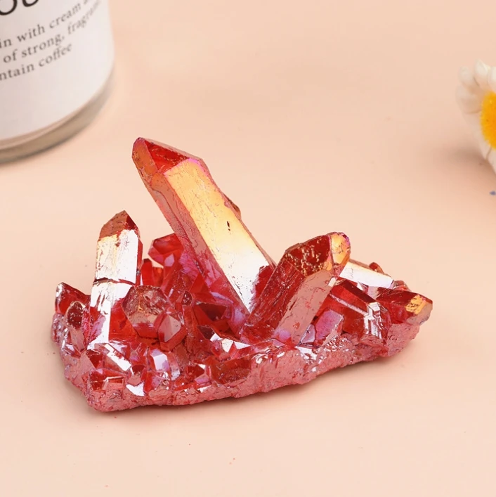 Wholesale natural Reiki crystal stone spirit angel Aura Quartz crystal Cluster