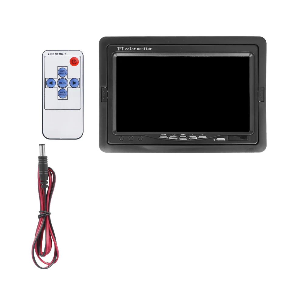 Factory 7 Inch Wide Screen Desktop Monitor Av Rearview Monitor Tft Vehicle Display Tft 7 Inch Car Monitor for Car Reversing