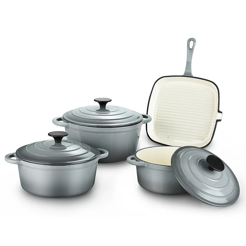 Best selling wholesale set camping sets white nin stick vietnam vegetable oi dutch cast iron cookware moq 10