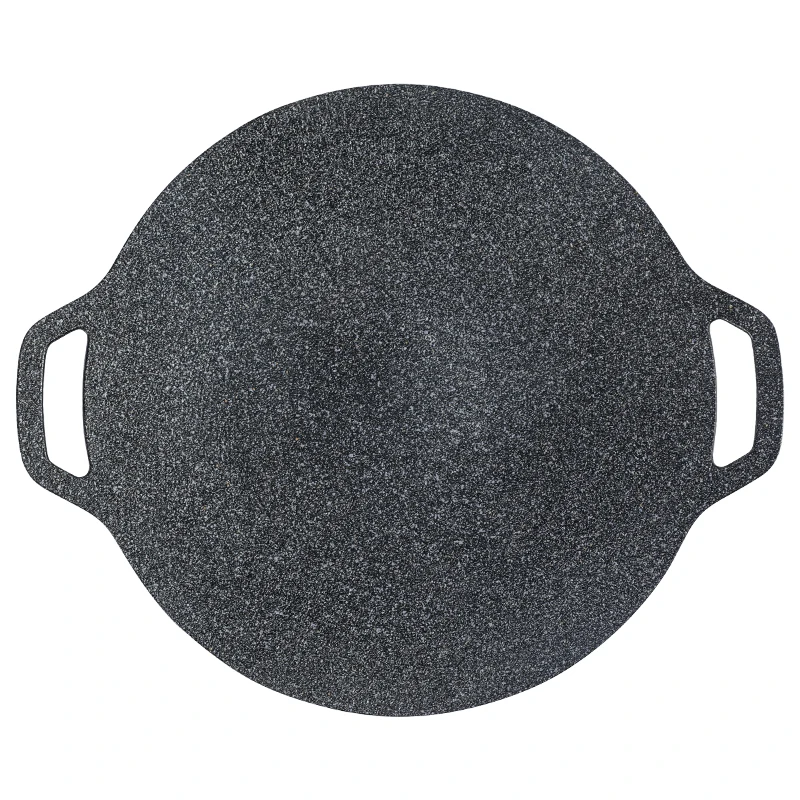 Korean Style Grill Pan with Nonstick Coating Barbecue Plate 30cm  Reversible Griddle Bbq Grill Pan