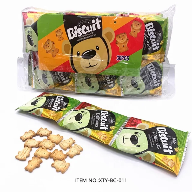Wholesale High Quality Delicious Cheap Snack Mini Animal Shaped Crispy Little Bear Biscuits Candy