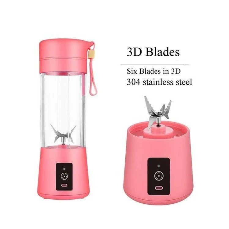 1688 sourcing Portable 380ML Electric Juicer Blender Rechargeable Mini USB 6 Blades Smoothie Fruit Professor Wireless at Home