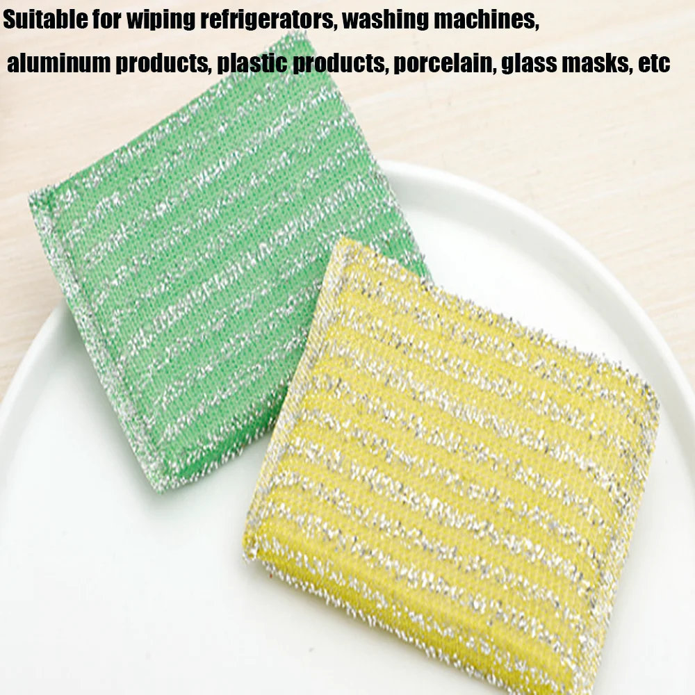 Hot Selling Polyester Net Kitchen Cleaning Sponge stainless steel wire for scrubber dish sponge scrubber